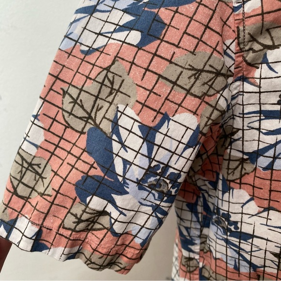 Club Monaco Grid Floral Button Up Shirt - Picture 4 of 13